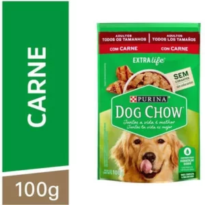 Ração Úmida Nestlé Purina Dog Chow Sachê Carne para Cães Adultos